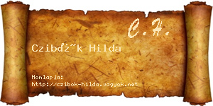 Czibók Hilda névjegykártya